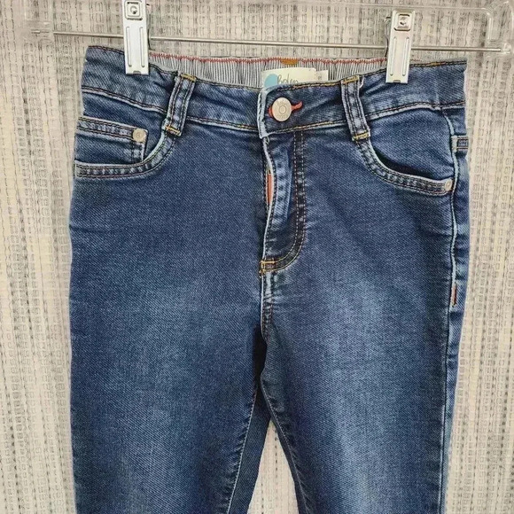 Boden Girl's Size 9Y Straight Leg jeans Elastic pull Waist - Picture 7 of 8